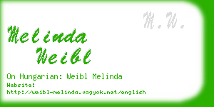 melinda weibl business card